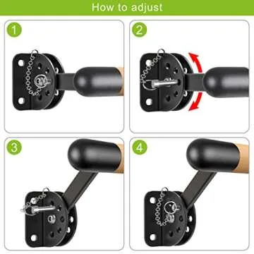 Dolibest Space Saver, 6 ft Ballet Barre, Wall Mounted Traditional Wood Ballet Barre System Stretch/Dance for Home Barre Workout Equipment, Height Adjustable, for Kids and Adults