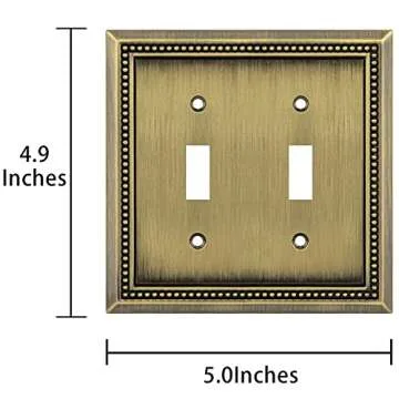 Henne Bery Decorative Wall Plate - Antique Brass