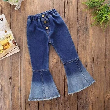 Vintage Toddler Bell Bottom Jeans for Girls 2-7 Years