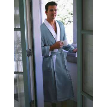 Plush Necessities Luxury Spa Robe - Microfiber with Cotton Terry Lining