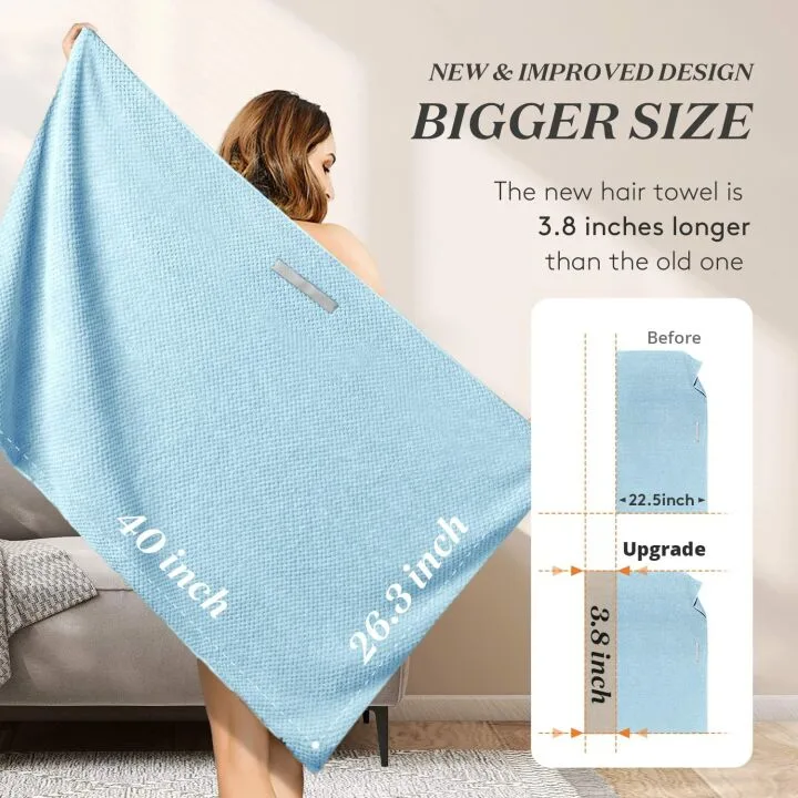 YFONG Microfiber Hair Towel Wrap for Quick Drying