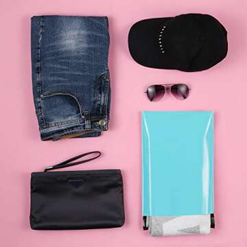 UCGOU Poly Mailers 9x12 Inch Teal 200 Pack Shipping Bags #3 Strong Mailing Envelopes Boutique Packaging Postal Self Seal Adhesive Waterproof and Tear Proof Small Business for Clothes Books