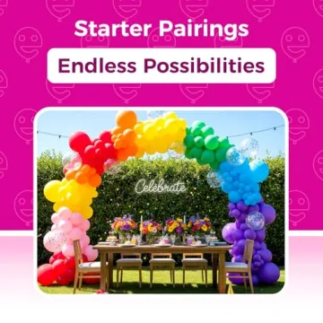 Bezente Rainbow Latex Balloons - 100 Pack for Celebrations