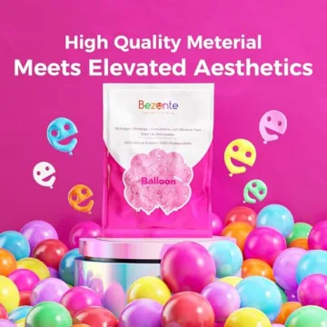 Bezente Rainbow Latex Balloons - 100 Pack for Celebrations