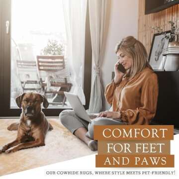 Stunning Palomino Cowhide Rug for Modern Home Decor