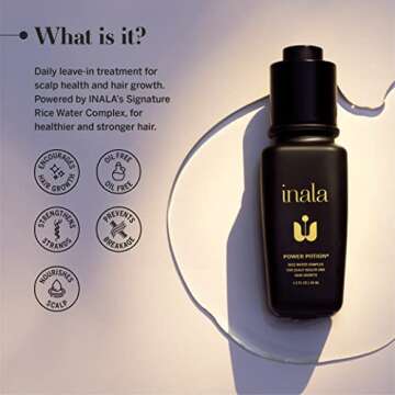 Inala Power Potion | Rice Water Complex Hair Growth Serum for Scalp Health & Strengthening | Minimiz...