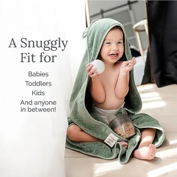 Natemia Premium Hooded Baby Bath Towel Soft Organic Cotton