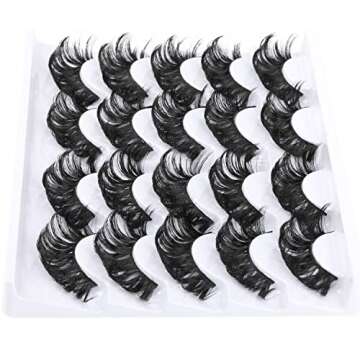 Zanlufly Mink Russian Strips - Fluffy D-Curl Eyelashes