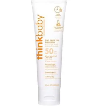 Thinkbaby Baby Sunscreen - SPF 50+ (3 Oz & 6 Oz) + SPF 30 Sunscreen Stick (0.64 Oz)