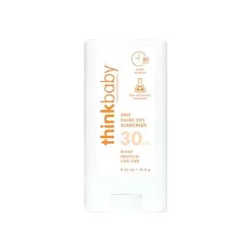Thinkbaby Baby Sunscreen - SPF 50+ (3 Oz & 6 Oz) + SPF 30 Sunscreen Stick (0.64 Oz)