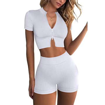 Mulisky Women’s 2 Piece Seamless Workout Outfit Set