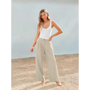 AUTOMET Casual Wide Leg Pants - Stylish Comfort for Summer