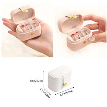 VOMNA Travel Jewelry Ring Case,Small Jewelry Ring Box,Ring Holder,Mini Travel Jewelry Case Portable ...