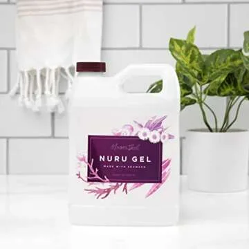 Magic Gel Nuru Massage Therapy Gel | Naturally Stain, Flavor and Fragrance Free | Ideal for Massage, Sore Muscles, Dry Skin | 33.8 Oz