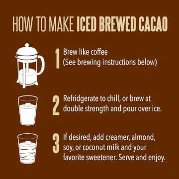 Crio Bru Brewed Cacao Maya Light Roast - Coffee Alternative Natural Healthy Drink | 100% Pure Ground Cacao Beans Brew And Enjoy Hot or Iced (24 oz)