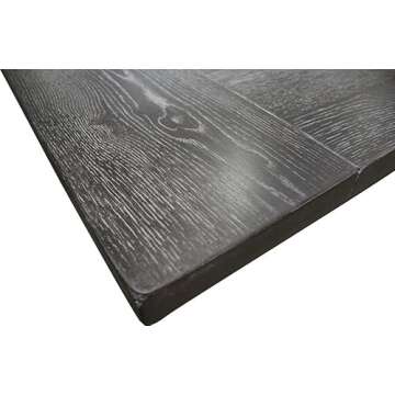 Best Master Furniture LISASGT Lisa Solid Wood Rectangular Dining Table in Rustic Smoked Gray