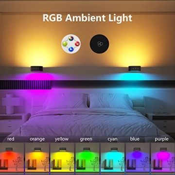 Rechargeable RGB Wall Sconces - Dimmable LED Light