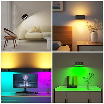 Rechargeable RGB Wall Sconces - Dimmable LED Light
