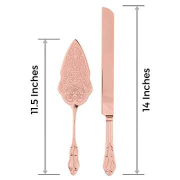 Ella Celebration Cake Knife & Server Set for Elegant Occasions