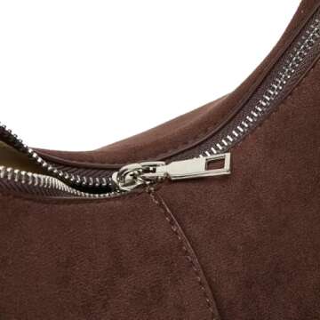 Slouchy Suede Shoulder Bags For Women Retro Crossbody Bag Tote Bag Satchel Bag Winter Work Purses Crescent Bag Handbag Fall