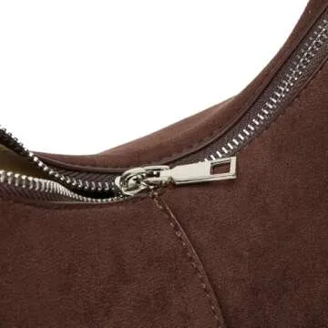 Slouchy Suede Shoulder Bags For Women Retro Crossbody Bag Tote Bag Satchel Bag Winter Work Purses Crescent Bag Handbag Fall