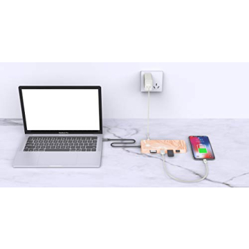 MacBook Pro Docking Station, Display Port USB C Hub, 13-in-1 Gigabits Ethernet Dock with 4K HDMI, DP, VGA, 4* USB 3.0, PD 3.0, 3.5mm Jack, Micro SD/TF Memory Card Readers for Mac OS/Windows Laptops