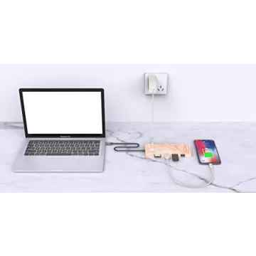 MacBook Pro Docking Station, Display Port USB C Hub, 13-in-1 Gigabits Ethernet Dock with 4K HDMI, DP, VGA, 4* USB 3.0, PD 3.0, 3.5mm Jack, Micro SD/TF Memory Card Readers for Mac OS/Windows Laptops