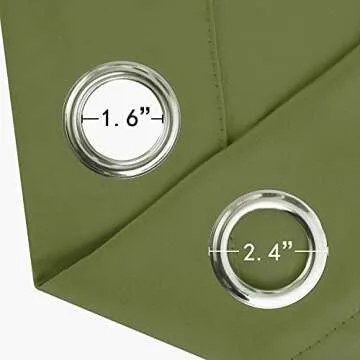 LEMOMO Olive Blackout Curtains/52 x 95 Inch/Set of 2 Panels Thermal Insulated Room Darkening Curtains for Bedroom