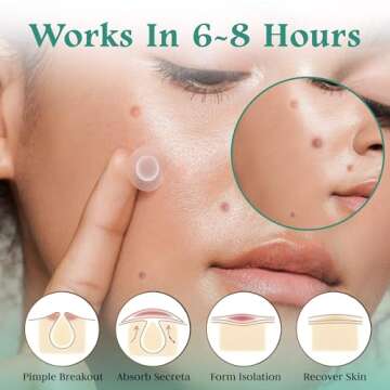 ESTEEMZ Advance Invisible Pimple Patches For Face (96 Pack) - Hydrocolloid Patch with Tea Tree Oil - Vegan Friendly Hydrocolloid Acne Patches For Face - 3 Size Pimple Patch Stickers (7,10,12mm)