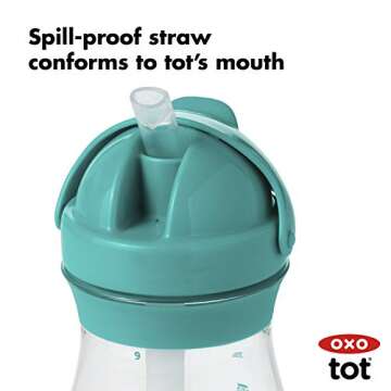 OXO Tot Transitions Straw Cup, Spill-Proof Design