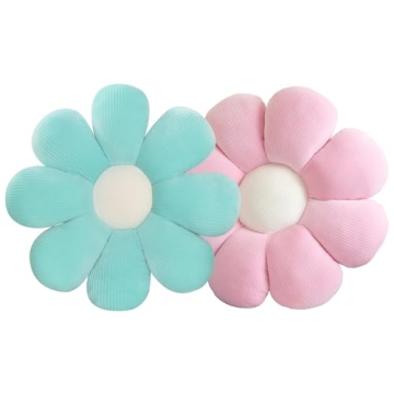 ZAKUN Daisy Flower Pillow - Ultra Soft, Decorative Floor Cushion for Cozy Home Decor