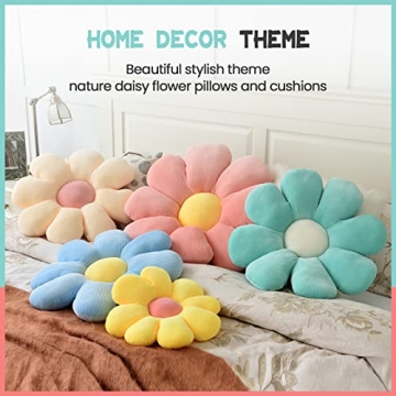 Ultra Soft Daisy Flower Pillow for Stylish Home Decor