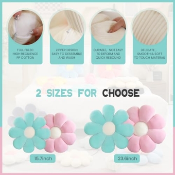 Ultra Soft Daisy Flower Pillow for Stylish Home Decor