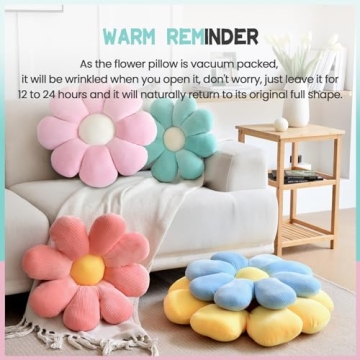 Ultra Soft Daisy Flower Pillow for Stylish Home Decor