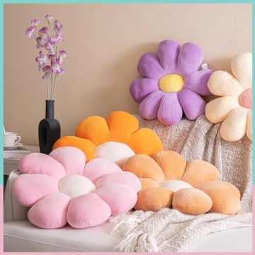 Ultra Soft Daisy Flower Pillow for Stylish Home Decor