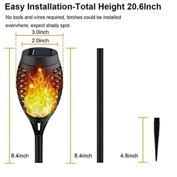 Kurifier Solar Torch Lights Enhance Outdoor Ambiance