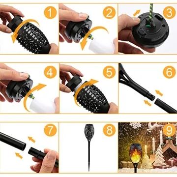 Kurifier Solar Torch Lights Enhance Outdoor Ambiance