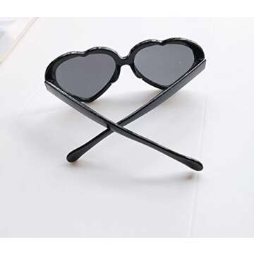 FOURCHEN Kids Heart Shaped Sunglasses with UV400 Protection