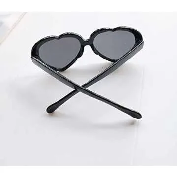 FOURCHEN Kids Heart Shaped Sunglasses with UV400 Protection