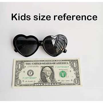 FOURCHEN Kids Heart Shaped Sunglasses with UV400 Protection