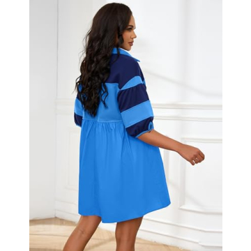 Trendy OLAPTA Oversized Mini Dress for Women