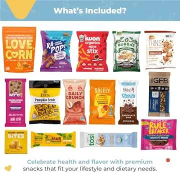 Gluten Free Dairy Free Vegan Snack Box – Premium Snack Variety for Vegan Gift Baskets, Care Package Snack Gifts – Ideal Valentine’s Day Gifts for Vegan Women Men & Adults