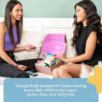 Gluten Free Dairy Free Vegan Snack Box – Premium Snack Variety for Vegan Gift Baskets, Care Package Snack Gifts – Ideal Valentine’s Day Gifts for Vegan Women Men & Adults