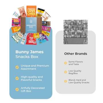 Gluten Free Dairy Free Vegan Snack Box – Premium Snack Variety for Vegan Gift Baskets, Care Package Snack Gifts – Ideal Valentine’s Day Gifts for Vegan Women Men & Adults