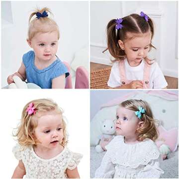 ALinmo 100PCS Colorful Hair Clips for Infant and Toddler Bows