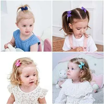 ALinmo 100PCS Colorful Hair Clips for Infant and Toddler Bows