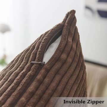 Elegant Home Brilliant 12x20 Pillow Cover in Coffee Brown