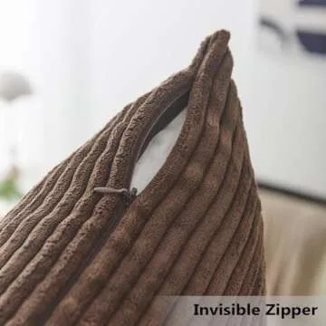 Elegant Home Brilliant 12x20 Pillow Cover in Coffee Brown