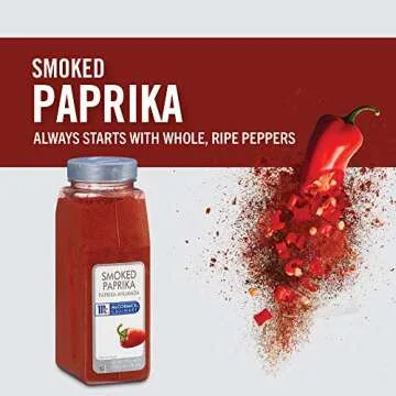 McCormick Culinary Smoked Paprika, 17 oz - One 17 Ounce Container of Sweet and Smoky Paprika Perfect for Spanish Cuisine, Chicken, Fish, Pork, Potatoes, and More