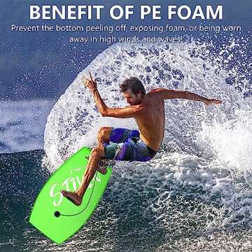 Woddtery 2 Pack Lightweight Bodyboard, 33/37/42" Body Boards for Beach with Wrist Leash Comfort EPS Core, XPE Deck, HDPE Slick Bottom Kids Adult Surfing Board
